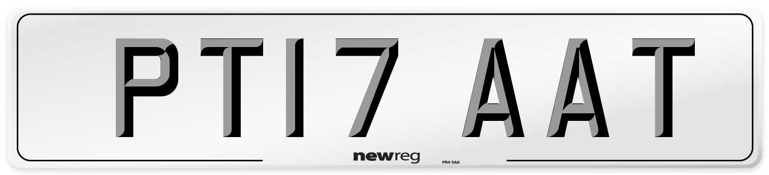 PT17 AAT Number Plate from New Reg